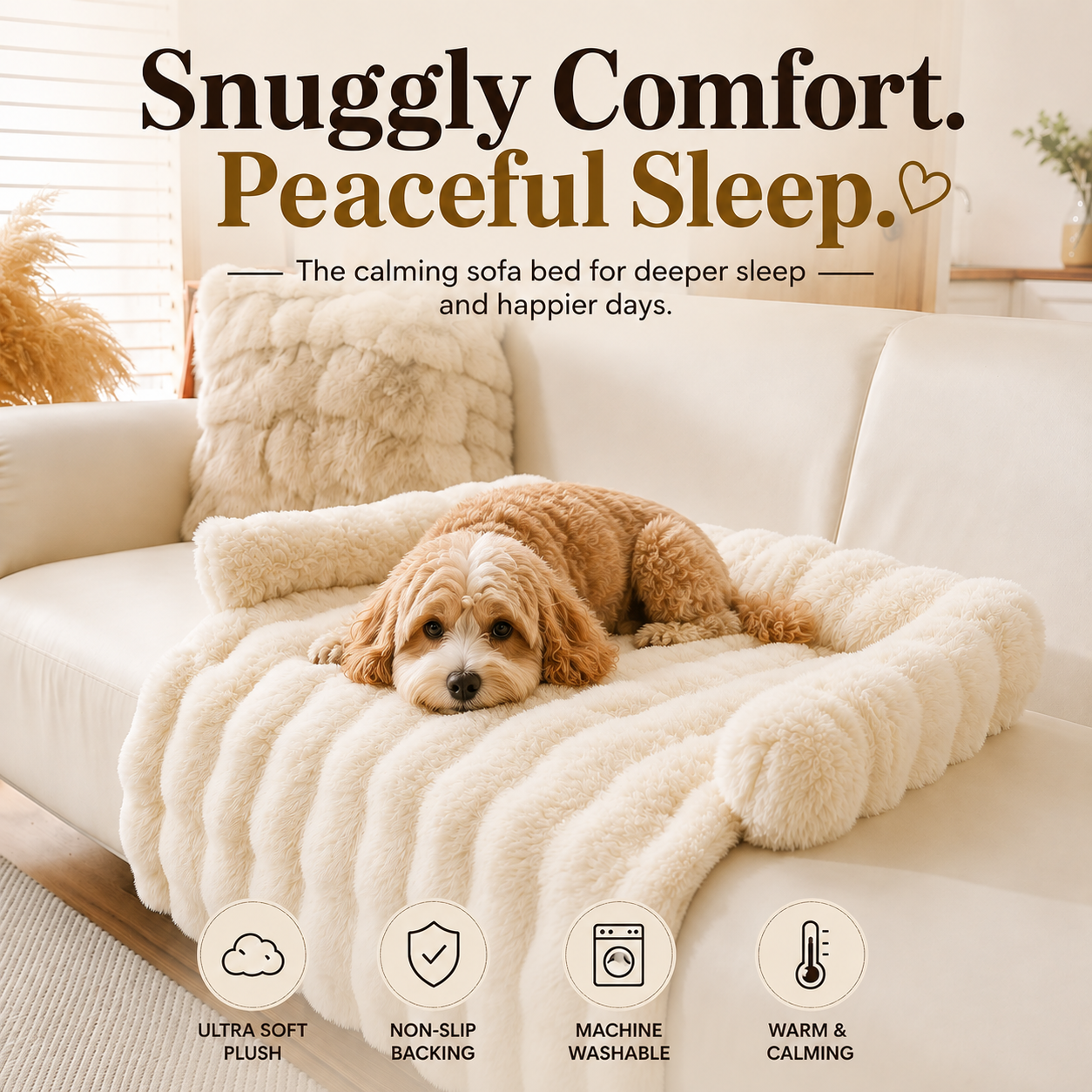 Snuggly Pups™ Calming Sofa Bed
