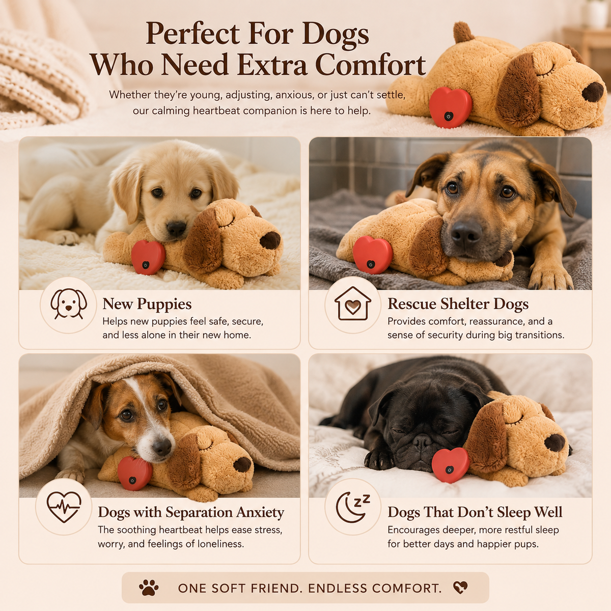 Calming Heartbeat Dog Toy