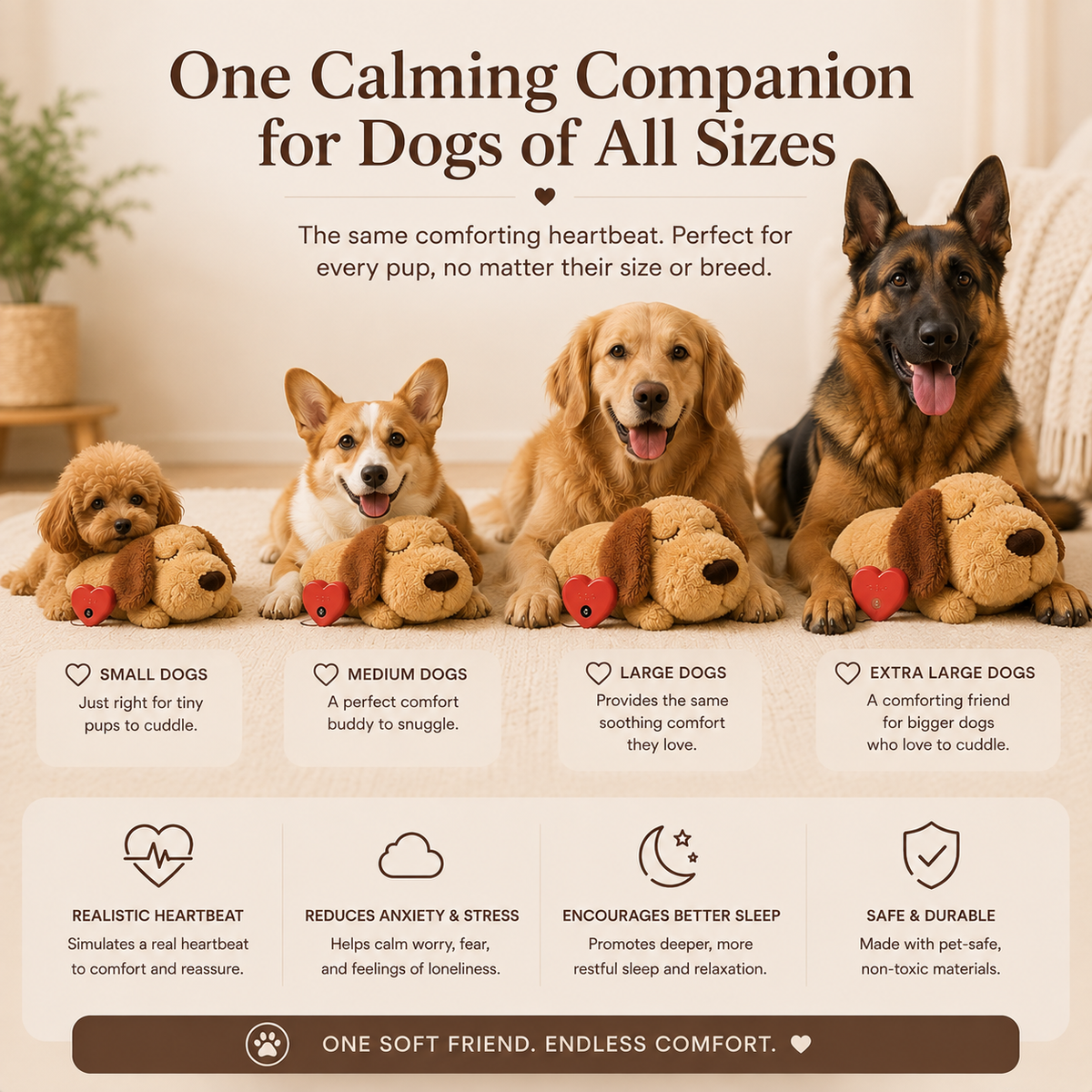Calming Heartbeat Dog Toy